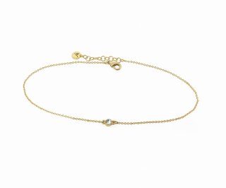 Bransoleta na nogę z kryształem (B15/NOG/05AU)