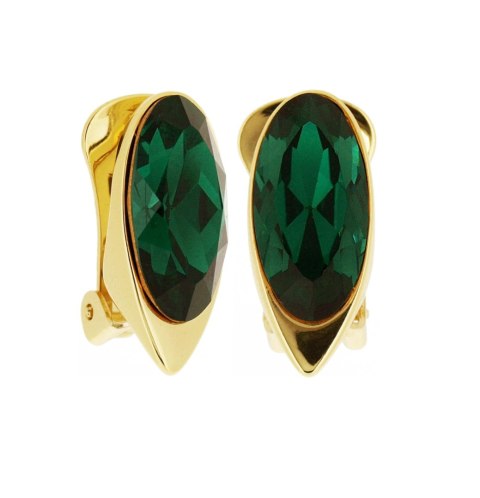 Klipsy z zielonym kryształem (E14835AU-205)