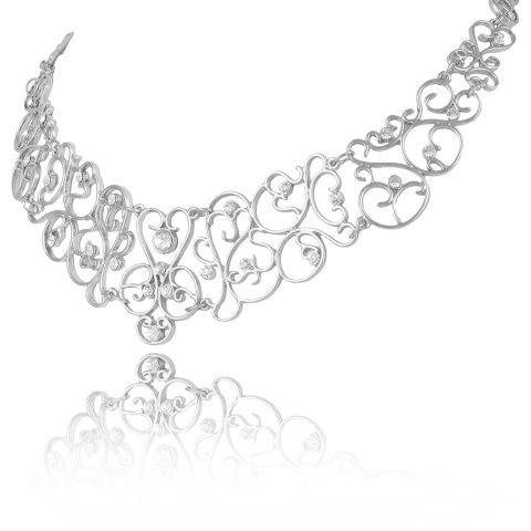 Kolia z kryształkami Preciosa z kolekcji Wedding Dream (C8144AG)