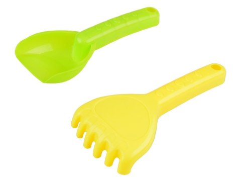 Zestaw Wiaderko + łopatka grabki i foremki Zabawka do piasku ZA5077