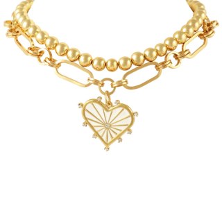 Naszyjnik z sercem z kolekcji Bella (C23/ZWE/15AU)