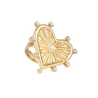 Pierścionek z sercem z kolekcji Bella (R23/ZWE/56AU)