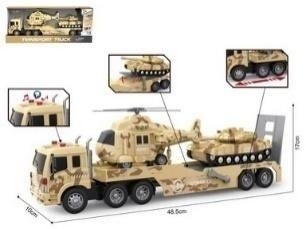 Auto laweta wojskowa + pojazdy 2szt światło dźwięk