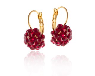 Kolczyki z kryształkami Preciosa (P8126AU-SIAM)