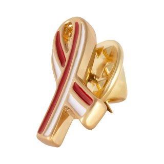 Pin z biało - czerwoną wstążeczką (SN14542AU)