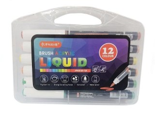 Flamastry akrylowe 12 kolorów