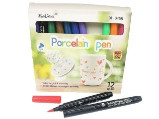Flamastry do malowania po porcelanie 12 kolorów