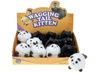 Kotek machający ogonem pluszowy 14cm MIX