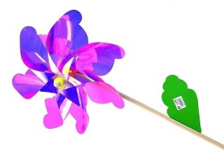 Wiatrak neonowy tęczowy 42cm MIX