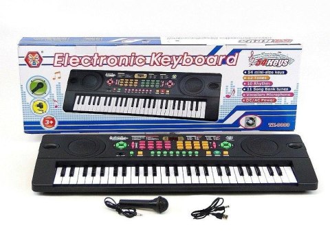Organki 54 klawiszy z mikrofonem ładowarka USB