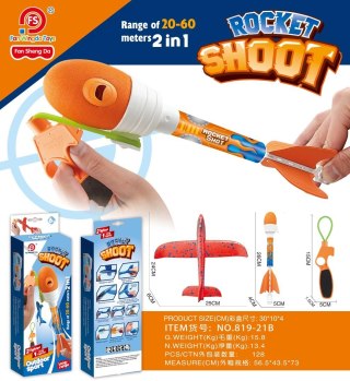 Zestaw Samolot Czerwony 2w1 z Wyrzutnią