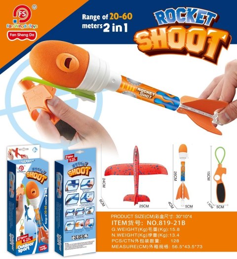 Zestaw Samolot Czerwony 2w1 z Wyrzutnią