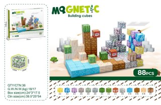 Zestaw Kostek, Klocków Magnetycznych 88el.