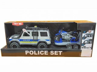 Policja + laweta z motocyklem 1:14 41x11x14cm