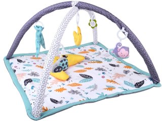 Duża Edukacyjna Mata dla niemowląt + miękka Podusia wałek + zabawki ZA5824