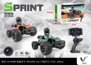 Zdalnie sterowany Crawler SPRINT z Kamerą Wi-Fi dla dzieci 6+ Metalowa karoseria + Gumowe opony + Pilot 2,4 GHz