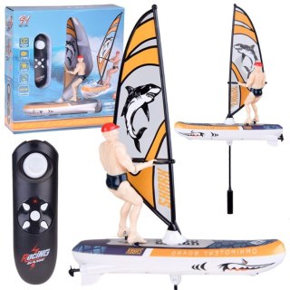 Zdalnie sterowany świecący WINDSURFER pływający na pilota RC0740