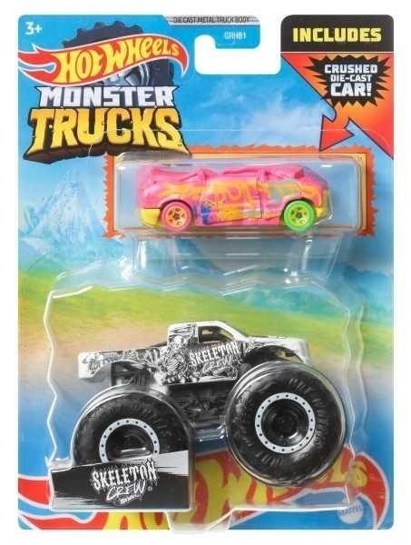 Hot Wheels Monster Trucks 1:64 + auto mix (8szt)