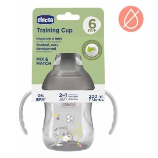 Kubek z twardym ustnikiem 200ml szary 6m+