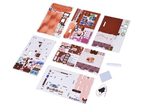 Drewniane PUZZLE 3D Seria budynek Piekarnia 179 ele oświetlenie ZA6013