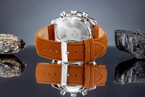 Zegarek Męski Giewont Chronograph Sapphire Brązowo Zielony GW8720-A3