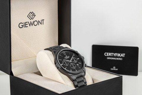 Zegarek Męski Giewont Chronograph Sapphire Czarny GW6310-B1