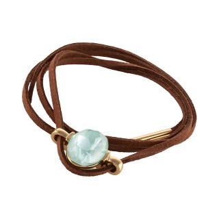 Naszyjnik zamszowy rzemyk ze średnim, owalnym kryształem Primero (C24/LAT/80/1AU)