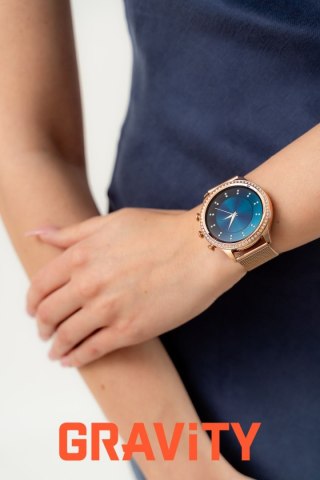 Smartwatch Gravity Różowe Złoto Pasek i Bransoleta GT5-6