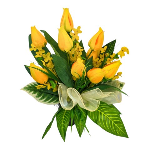 WIOSENNY BUKIET WKŁAD DO WAZONU KWIATY TULIPANY NA CMENTARZ GRÓB