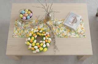 Premium wiosenny wianek na drzwi tulipany stroik dekoracja domu