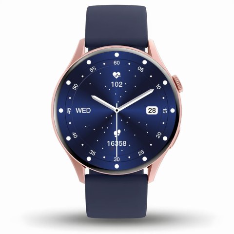 Smartwatch Gravity Różowe Złoto Pasek + Bransoleta GT11-6
