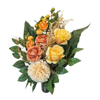 Bukiet flakon nowoczesny stroik na cmentarz kompozycja kwiatowa