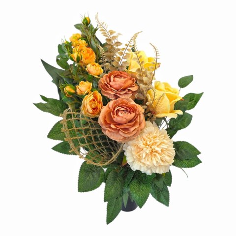 Bukiet flakon nowoczesny stroik na cmentarz kompozycja kwiatowa