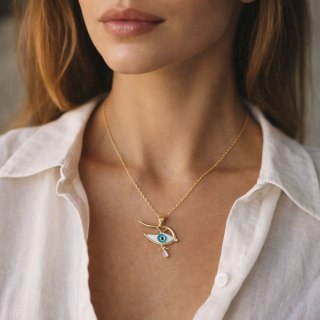 Naszyjnik z zawieszką Oko Horusa (C25/JES/76AU)