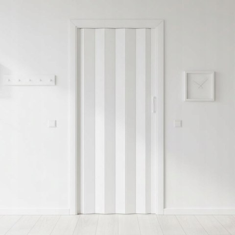 Drzwi harmonijkowe 001P BIAŁY MAT - 80 cm