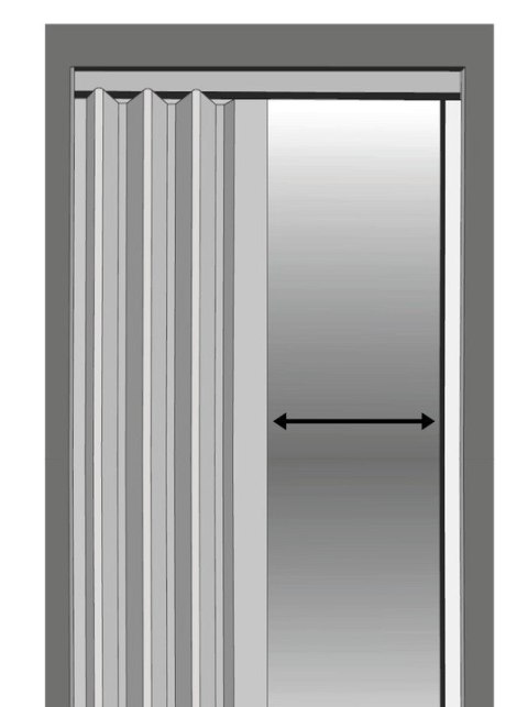 Drzwi harmonijkowe 001P BIAŁY MAT - 80 cm