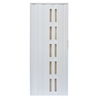 Drzwi harmonijkowe 005S BIAŁY MAT - 80 cm