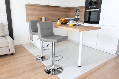 Hoker krzesło barowe Arako szare