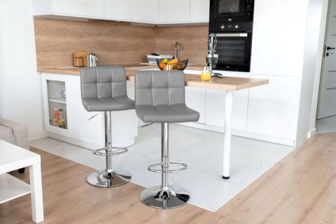 Hoker krzesło barowe Arako szare