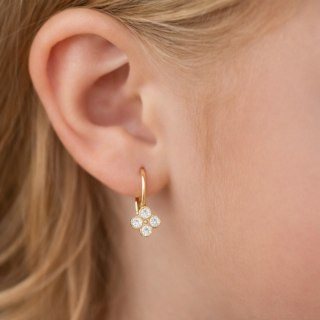 Kolczyki z kryształkami, na angielskim zapięciu dla dziewczynki (P13321AU)