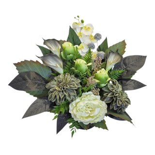 Stroik na cmentarz kompozycja kwiatowa na grób miska