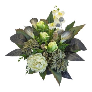 Stroik na cmentarz kompozycja kwiatowa na grób miska