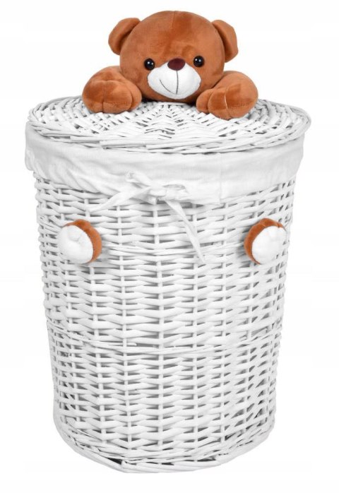 Kosz wiklinowy Miś 40L