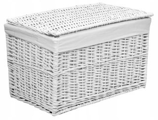 Kufer wiklinowy 105L 66x40x40 cm biały