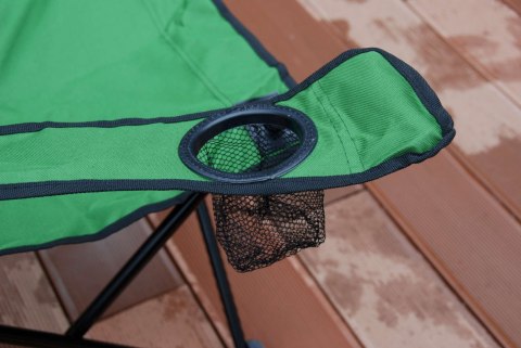 Składane krzesło turystyczne HUGO zielone