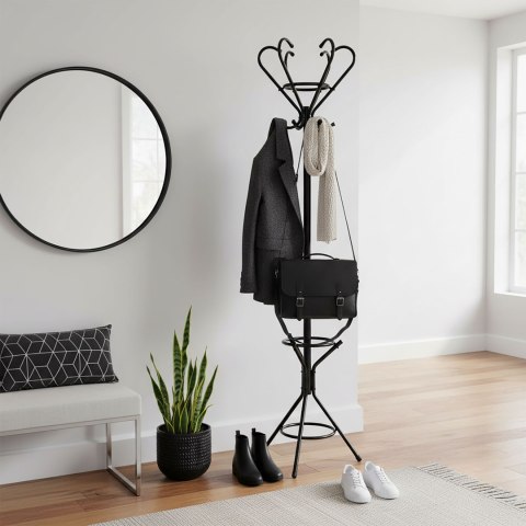 Wieszak stojący Livio czarny 173 cm