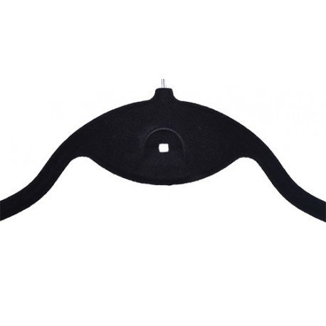 Wieszak welurowy Roxi komplet 10 sztuk czarny