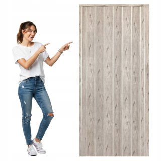 Drzwi harmonijkowe 001P DĄB ALASKA MAT - 80 cm