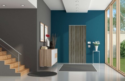 Drzwi harmonijkowe 001P DĄB GRAFIT MAT 100 cm