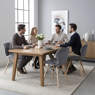 Krzesło tapicerowane MURET VELVET aksamitny grafitowy